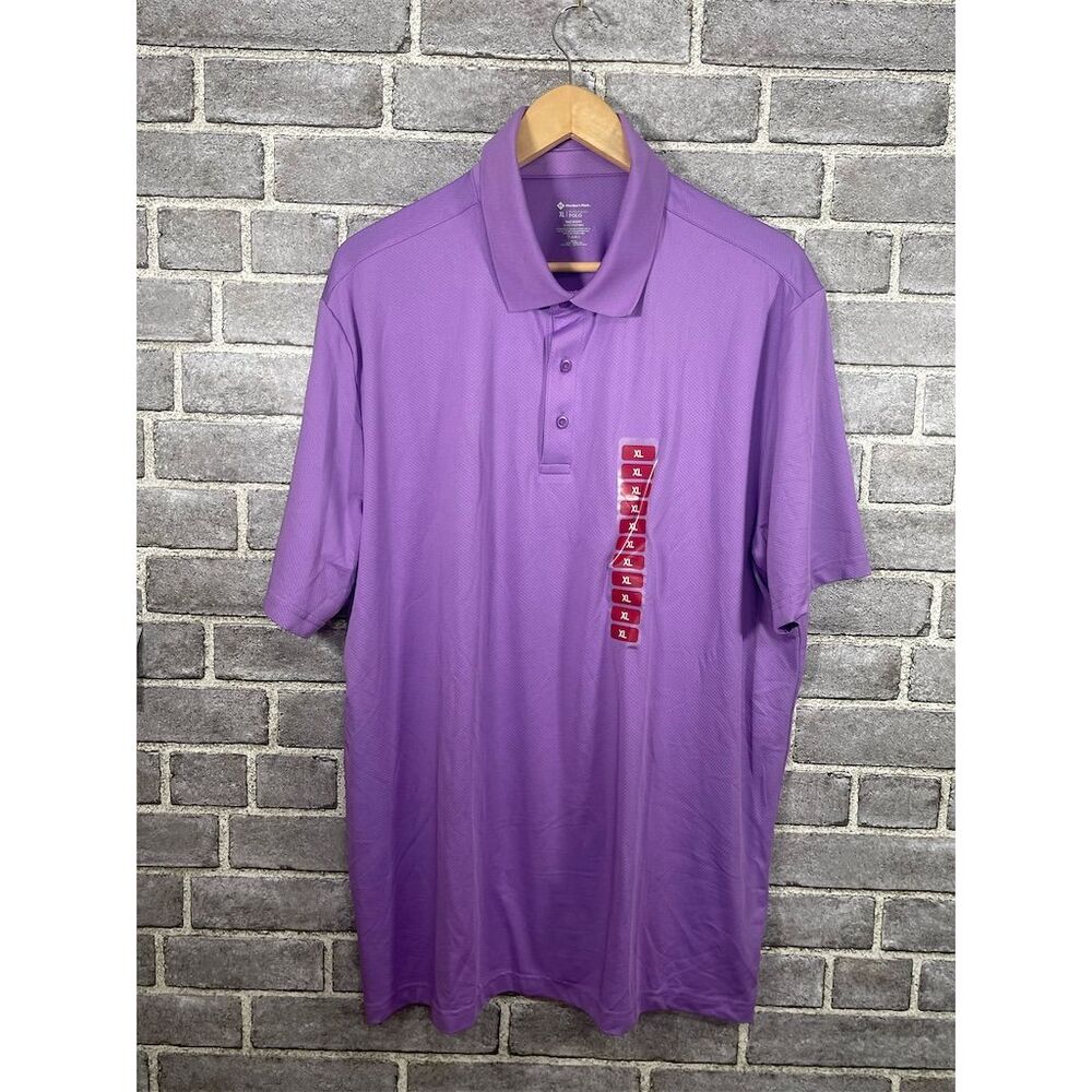Member's Mark Men's XL Purple Performance Polo Shirt Short Sleeve
